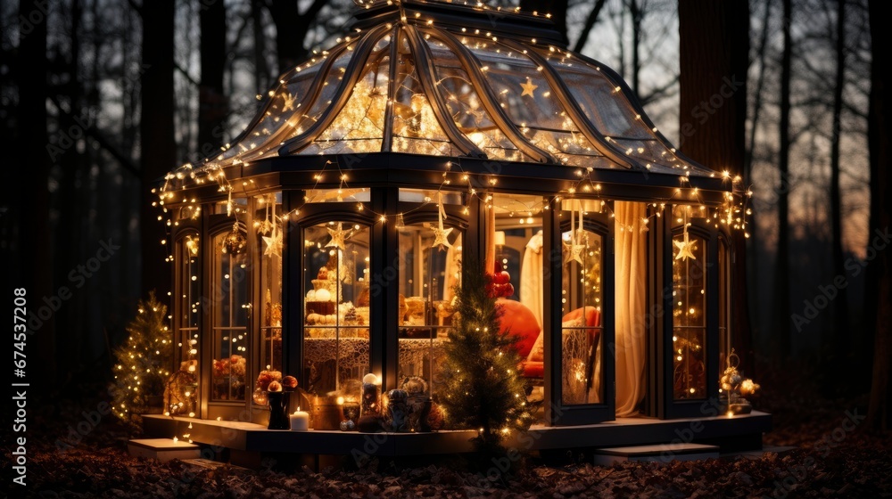 A House Covered In Sparkling Christmas Lights, Background Images , Hd Wallpapers, Background Image