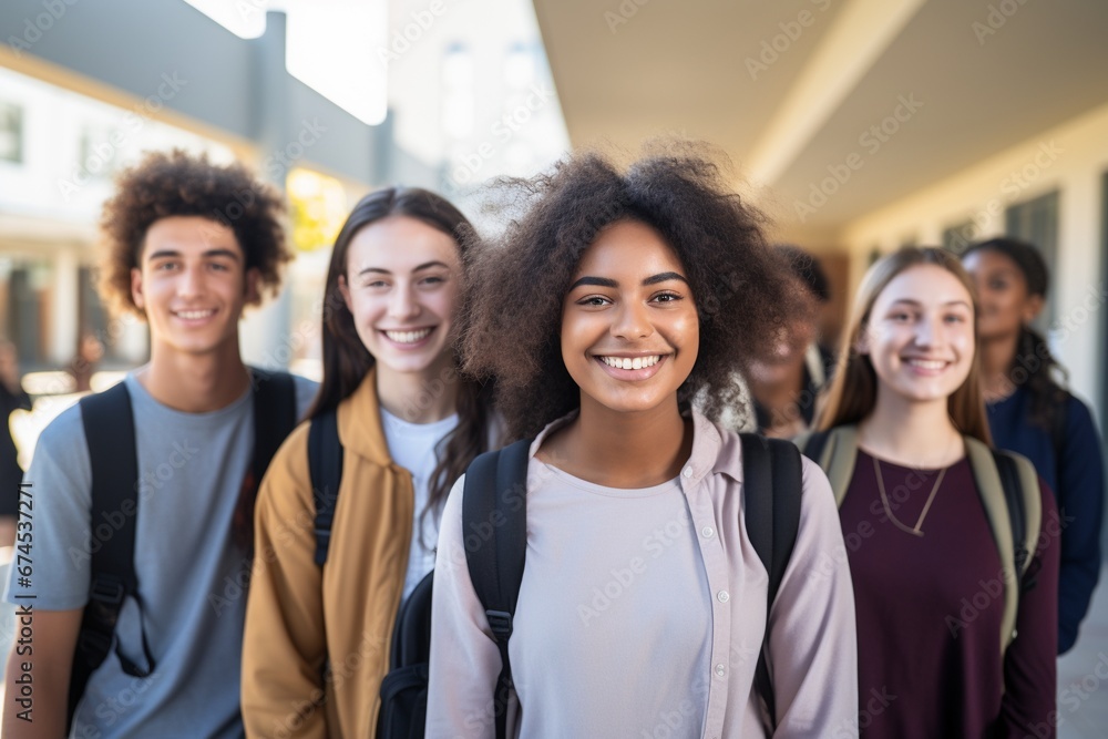 Academic Diversity: Students Eagerly Assemble on College Campus, Embarking on a New School Year Academic Diversity: Students Eagerly Assemble on College Campus, Embarking on a New School Year