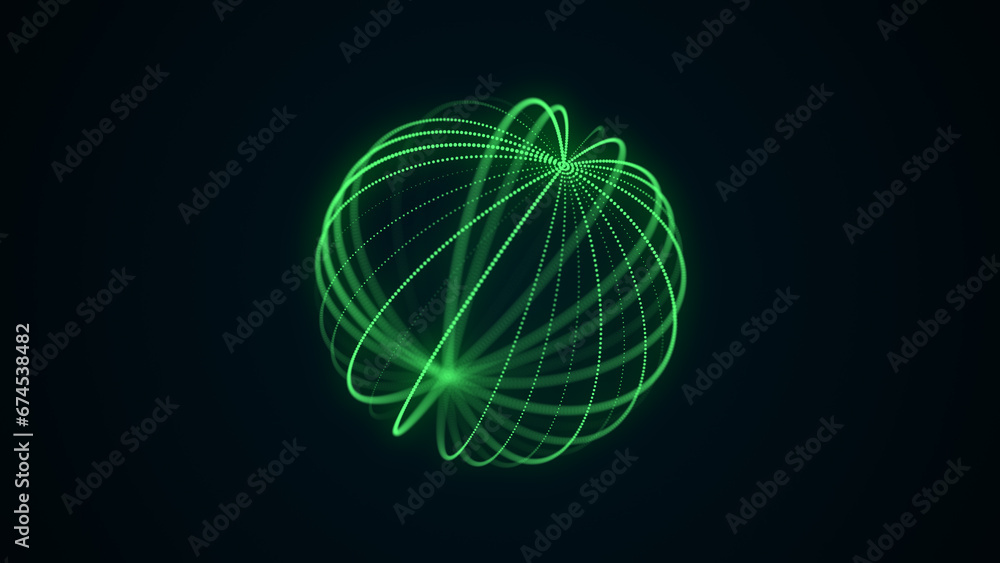 Futuristic sphere of particles and lines. Network connection big data. Abstract technology background. 3d rendering. Futuristic sphere of particles and lines. Network connection big data. Abstract technology background. 3d rendering.