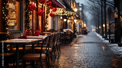 A Picturesque Small Town Adorned With Christmas, Background Images , Hd Wallpapers, Background Image © IMPic
