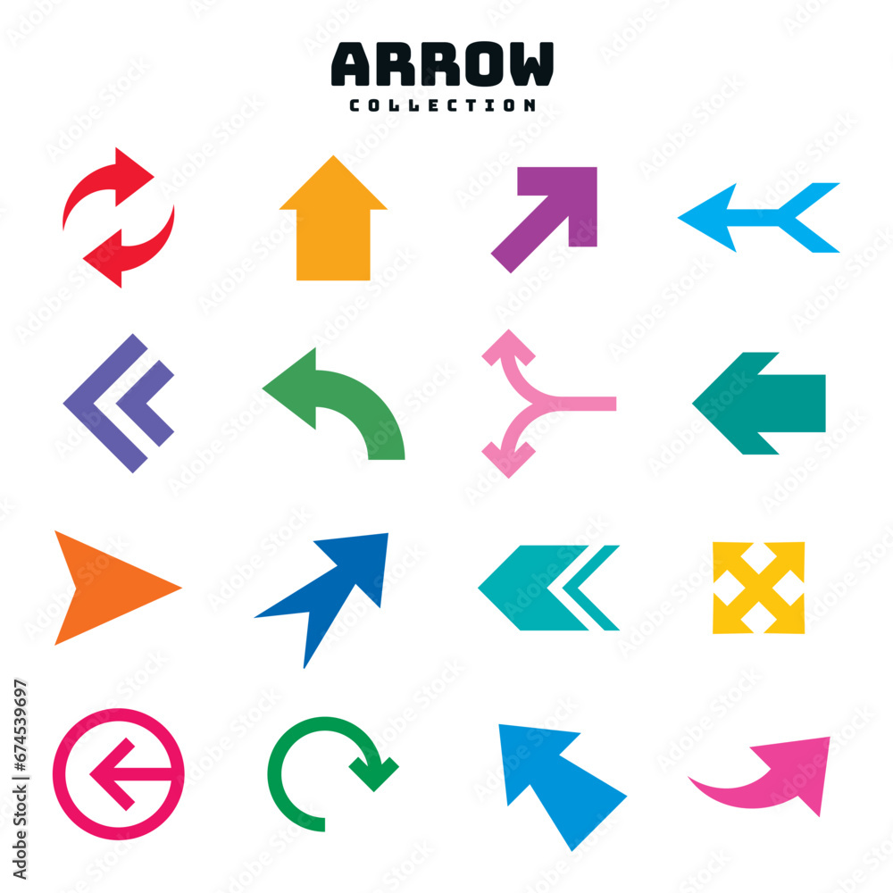 Collection Of Various Flat Arrows Collection Of Various Flat Arrows