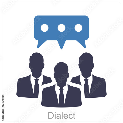 Dialect and interpreter icon concept