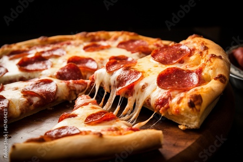 Pepperoni Pizza with Irresistible Cheese Pull