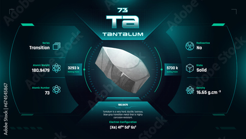 Tantalum Parodic Table Element 73-Fascinating Facts and Valuable Insights-Infographic vector illustration design