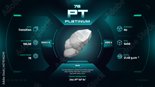Platinum Parodic Table Element 78-Fascinating Facts and Valuable Insights-Infographic vector illustration design