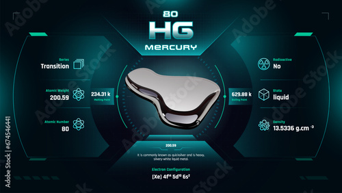 Mercury Parodic Table Element 80-Fascinating Facts and Valuable Insights-Infographic vector illustration design