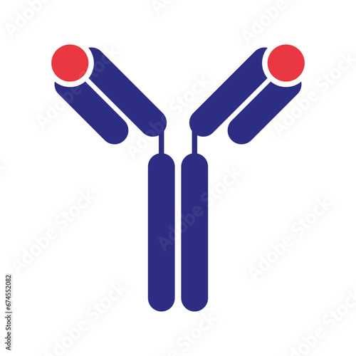 illustration of antibody binds antigen icon vector