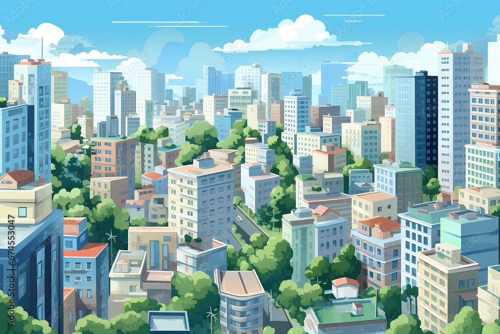 Obraz premium 都会の風景-5