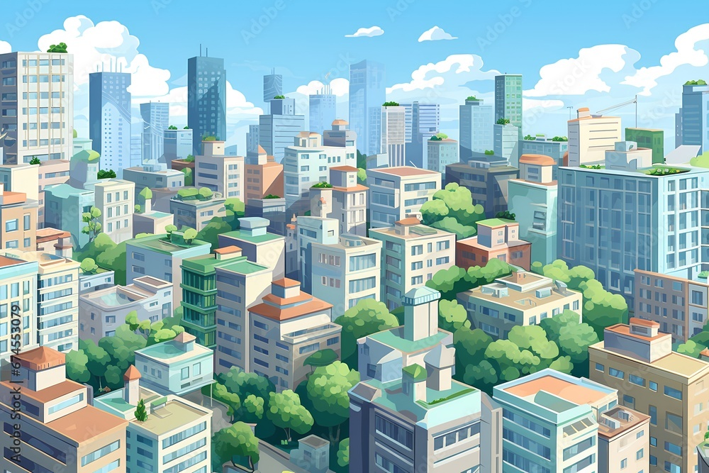 Fototapeta premium 都会の風景-5 