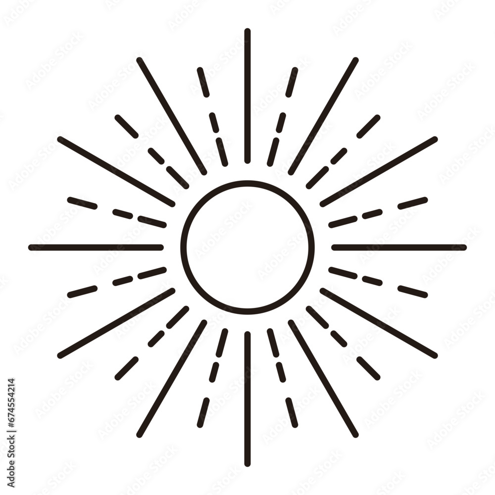 Aesthetic Monoline Sun Aesthetic Monoline Sun