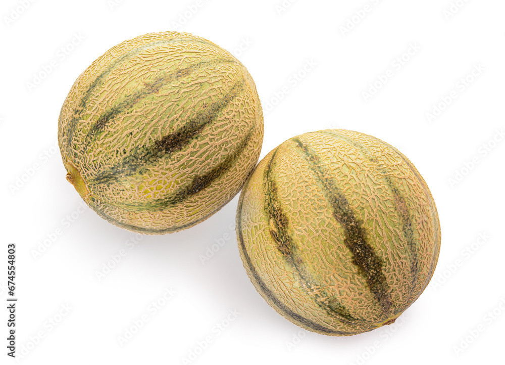 Sweet melons on white background Sweet melons on white background