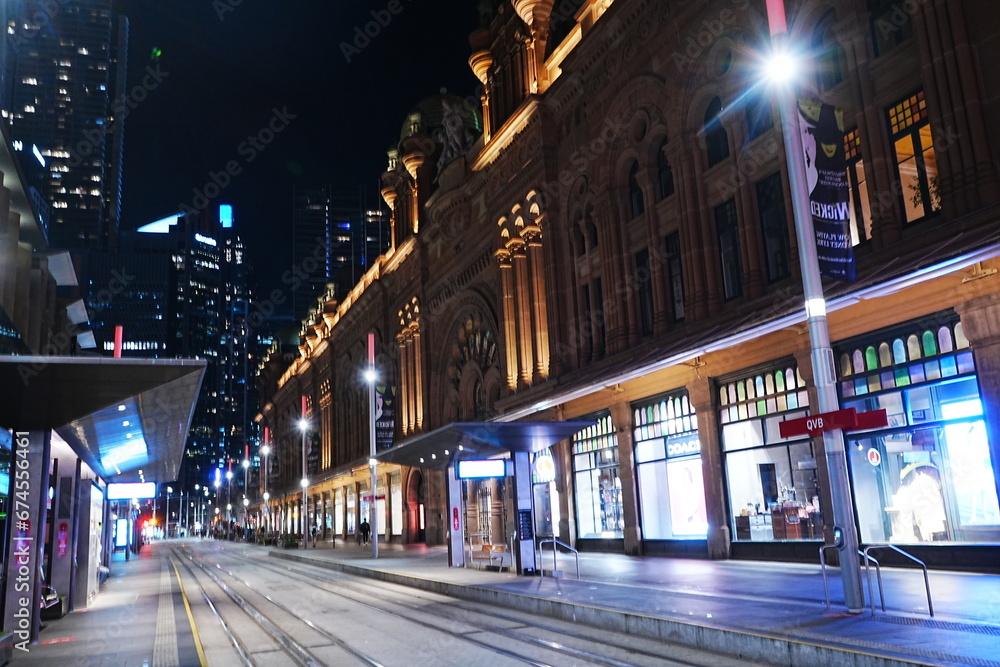 Night Cityscape of Sydney in New South Wales, Australia - オーストラリア ニューサウスウェールズ シドニー 町並み 夜景