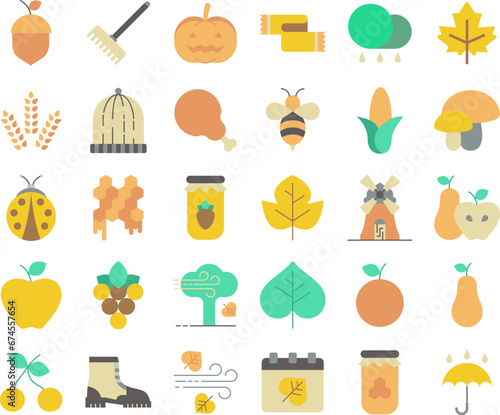 Autumn icon set