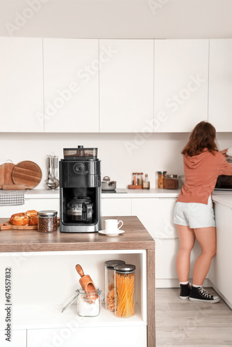 Modern coffee machine with ...