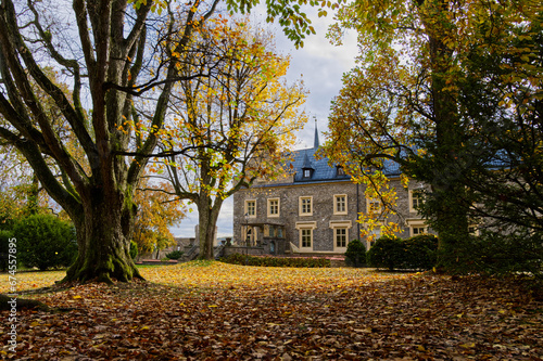 Old building in fall autumn in Czech Republic called Zruc nad Sazavou HDR