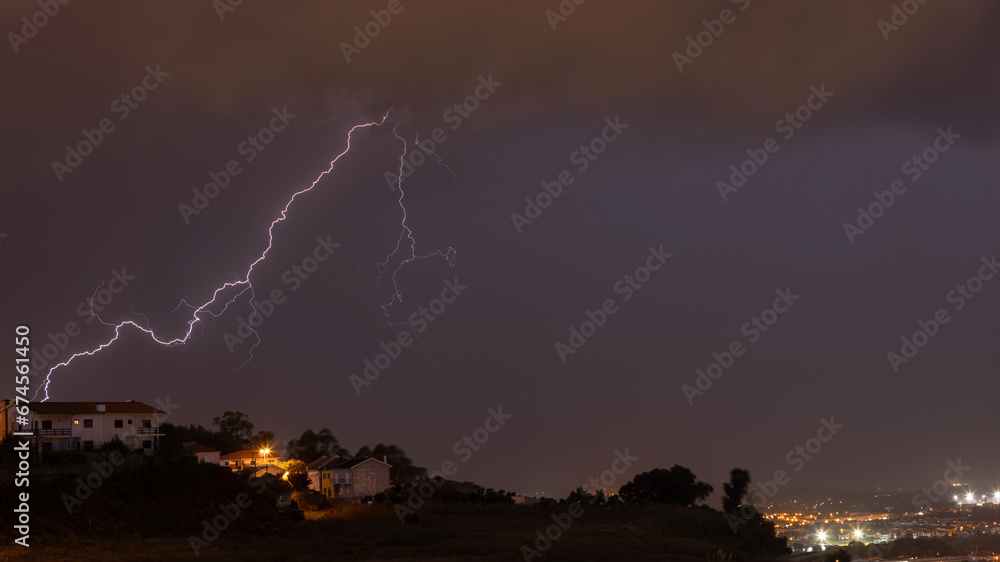 lightning bolt in the city of Braga