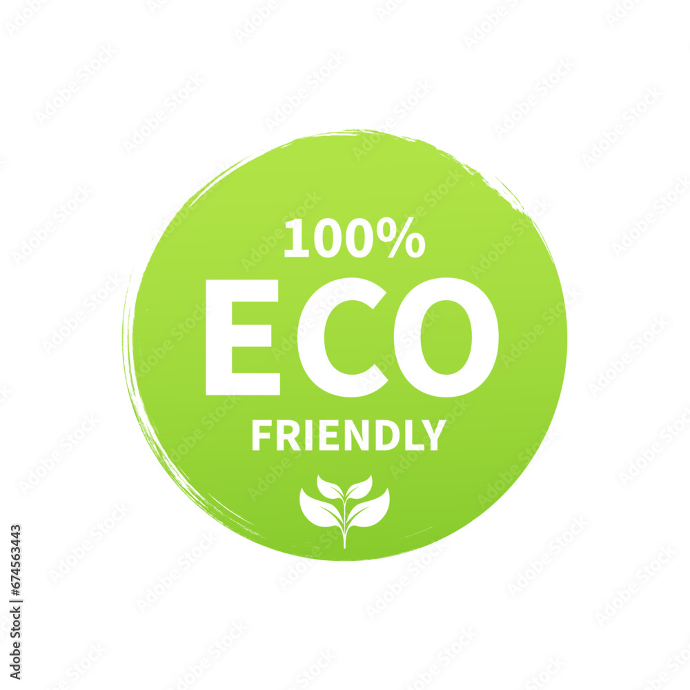 Eco friendly product logo. Vegan organic green bio line grunge icon. Vegetarian healthy food symbol isolated on white background. Vector illustration Eco friendly product logo. Vegan organic green bio line grunge icon. Vegetarian healthy food symbol isolated on white background. Vector illustration