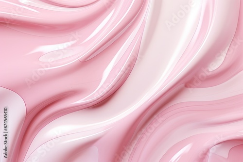 Smooth elegant pink silk or satin texture. Face creme, body lotion surface. Skincare cosmetic product background
