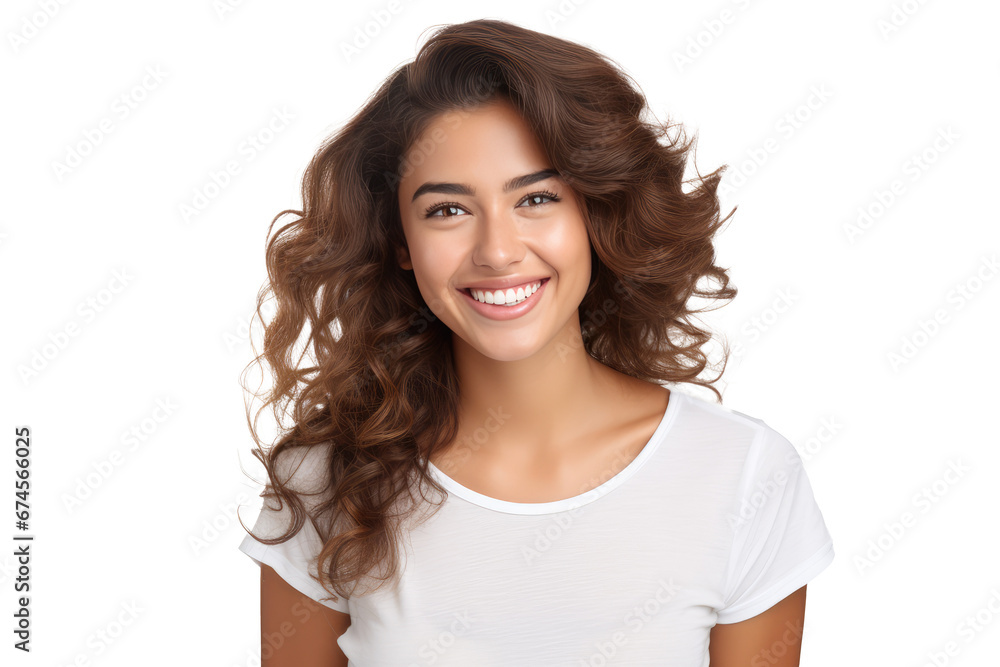 Studio portrait of a beautiful American woman with clean healthy skin isolated on transparent png background. Studio portrait of a beautiful American woman with clean healthy skin isolated on transparent png background.