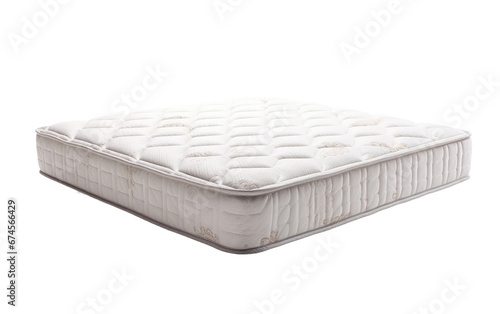 Gorgeous Soft White Crib Mattress Isolated on Transparent Background PNG.