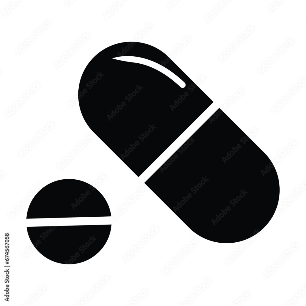Pill capsule icon design, illustration design
Pill capsule icon design, illustration design