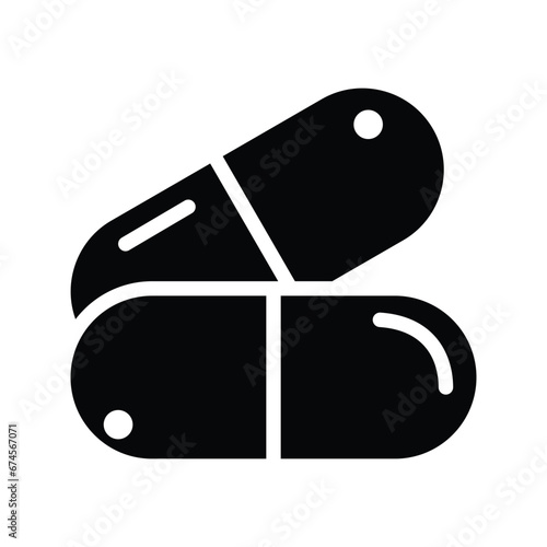 Pill capsule icon design, illustration design
