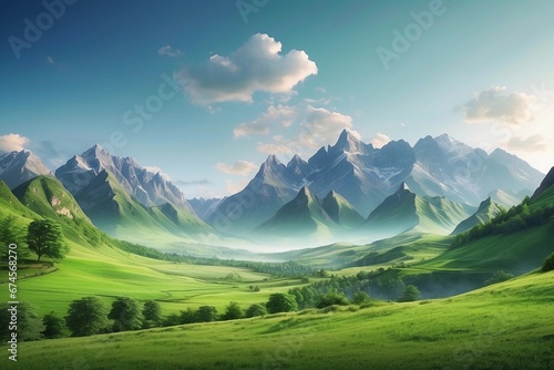 Green Landscape Mountains