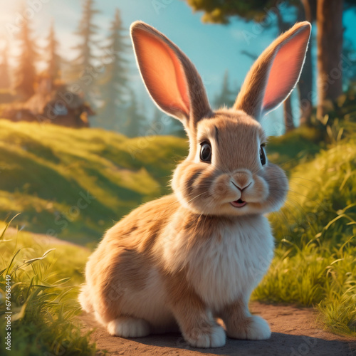 adorable fluffy sweet little rabbit