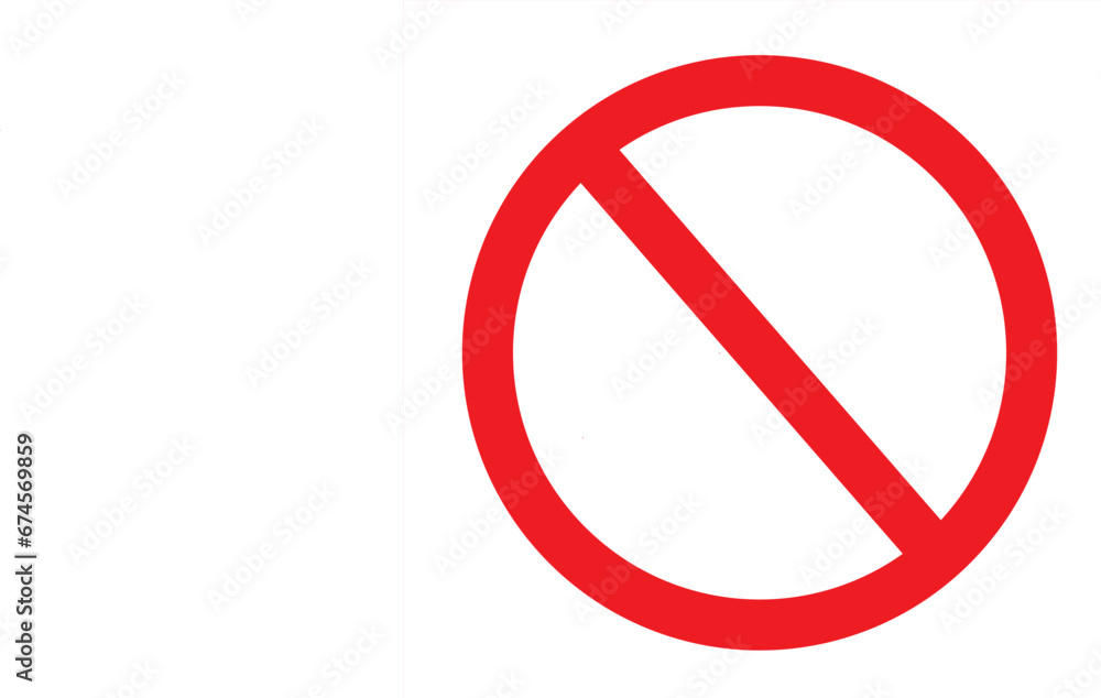 vector stop sign icon. No sign, isolated red warning, vector, eps 10 vector stop sign icon. No sign, isolated red warning, vector, eps 10