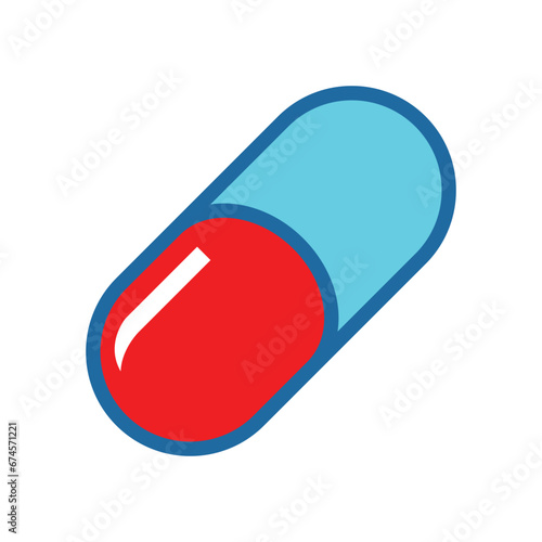 Pill capsule icon design, illustration design
