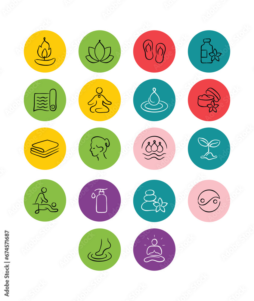 Yoga Icon Concepts - Meditation, Asanas, Relaxation, Mindfulness Symbols Yoga Icon Concepts - Meditation, Asanas, Relaxation, Mindfulness Symbols