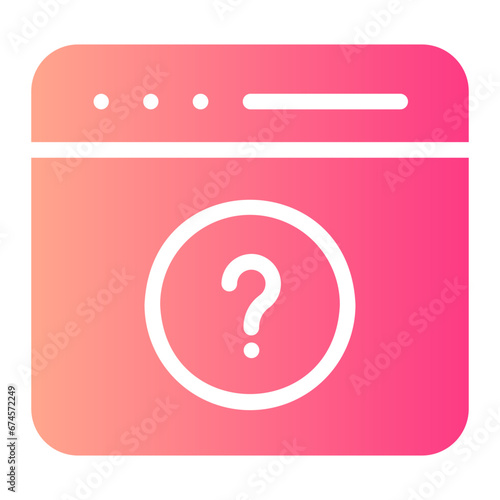 frequently asked question gradient icon