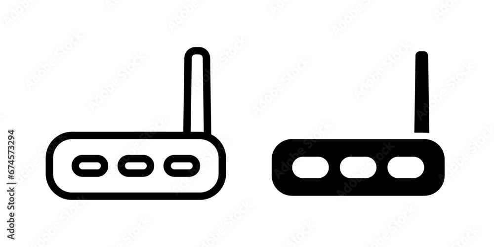 Wifi router icon set. Collection of vector symbol in trendy flat style on white background. Wifi router icon set. Collection of vector symbol in trendy flat style on white background.