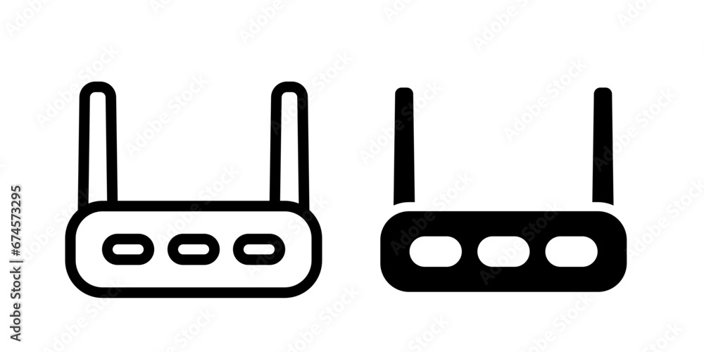 Wifi router icon set. Collection of vector symbol in trendy flat style on white background. Wifi router icon set. Collection of vector symbol in trendy flat style on white background.