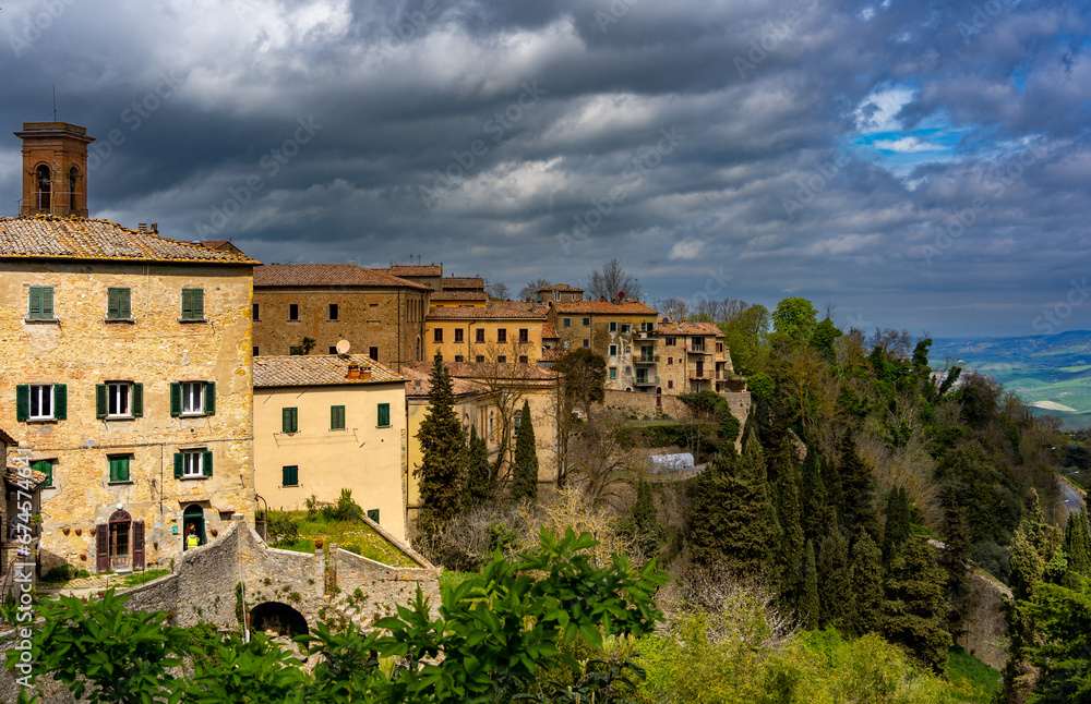 Die Schöne Altstadt Volterra die südwestlich von Florenz in Italien liegt