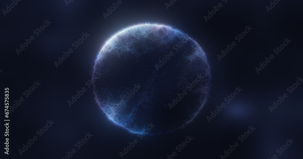 Abstract transparent energy sphere round glowing magical digital futuristic space background Abstract transparent energy sphere round glowing magical digital futuristic space background