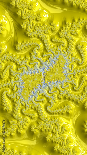 Ornate colourful and digitally generated 3D background