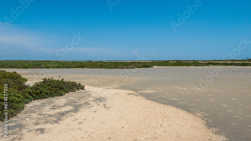 silent and desolate salt pan in the Camargue
