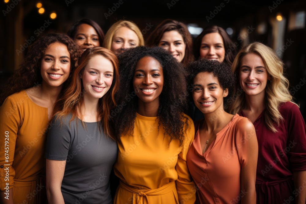 Half-length studio portrait of cheerful smiling young people. Group of millennial friends with diverse race, sex and cultural backgrounds. Diversity, friendship and multi-ethnic youth concept.