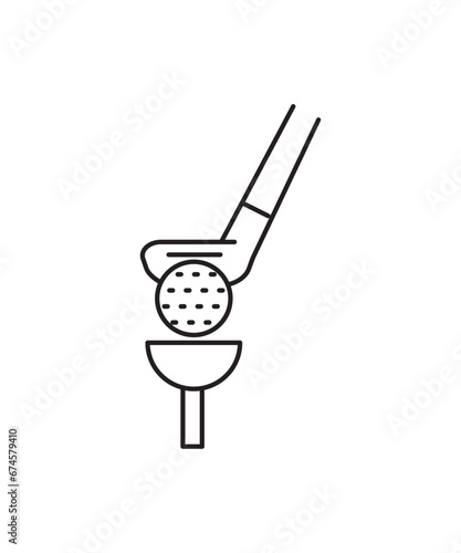 golf icon, vector best line icon.