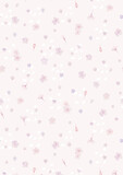 水彩で描いた桜のシームレスパターン　ピンク背景