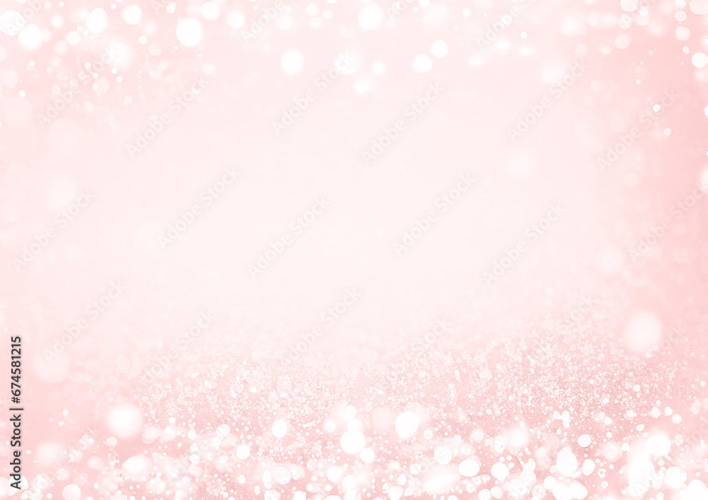綺麗なクリスマスのピンク色のキラキラ背景テクスチャー