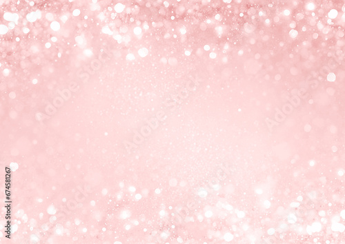 綺麗なクリスマスのピンク色のキラキラ背景テクスチャー
