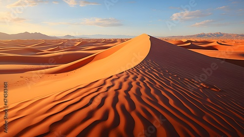Panorama of sand dunes in the Namib Desert  Namibia