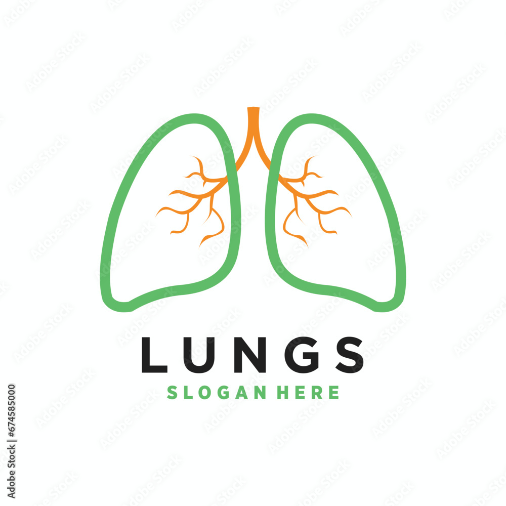 Fototapeta premium Vector lungs health logo icon vector illustration design