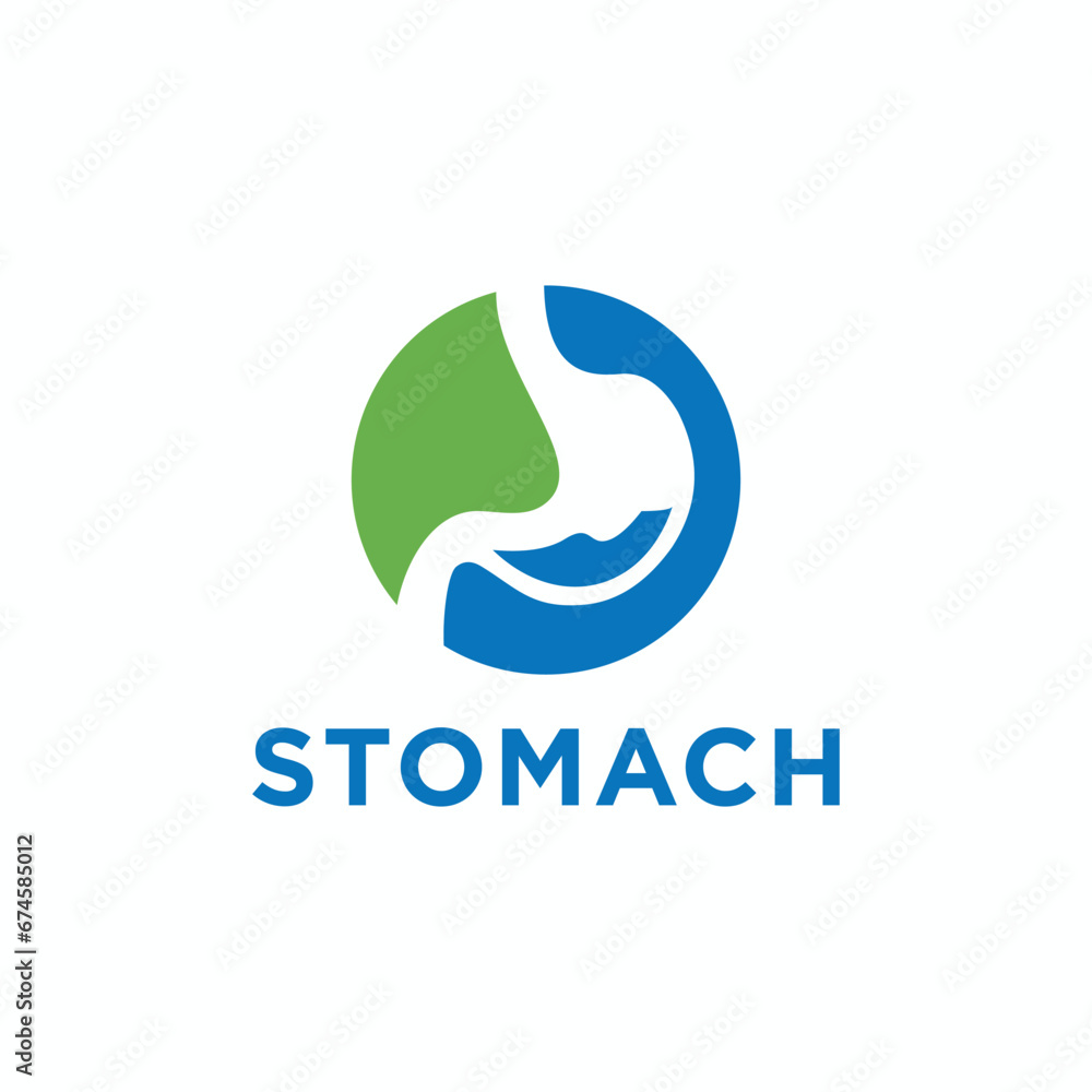 Obraz premium Vector stomach care logo vector design template creative stomach symbol