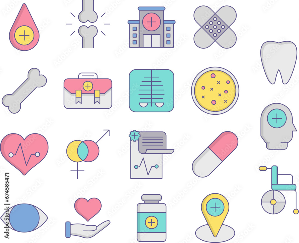 Medicine icon set Medicine icon set