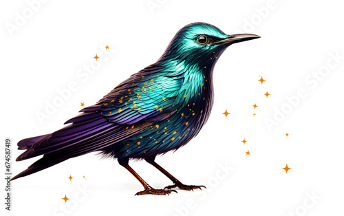 Starling's Grace, on transparent background
