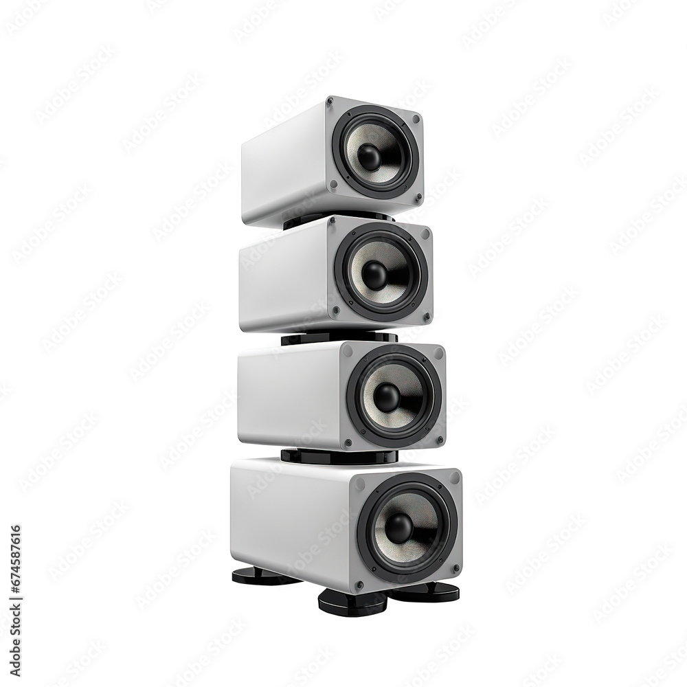 Obraz premium stack audio music speaker isolated
