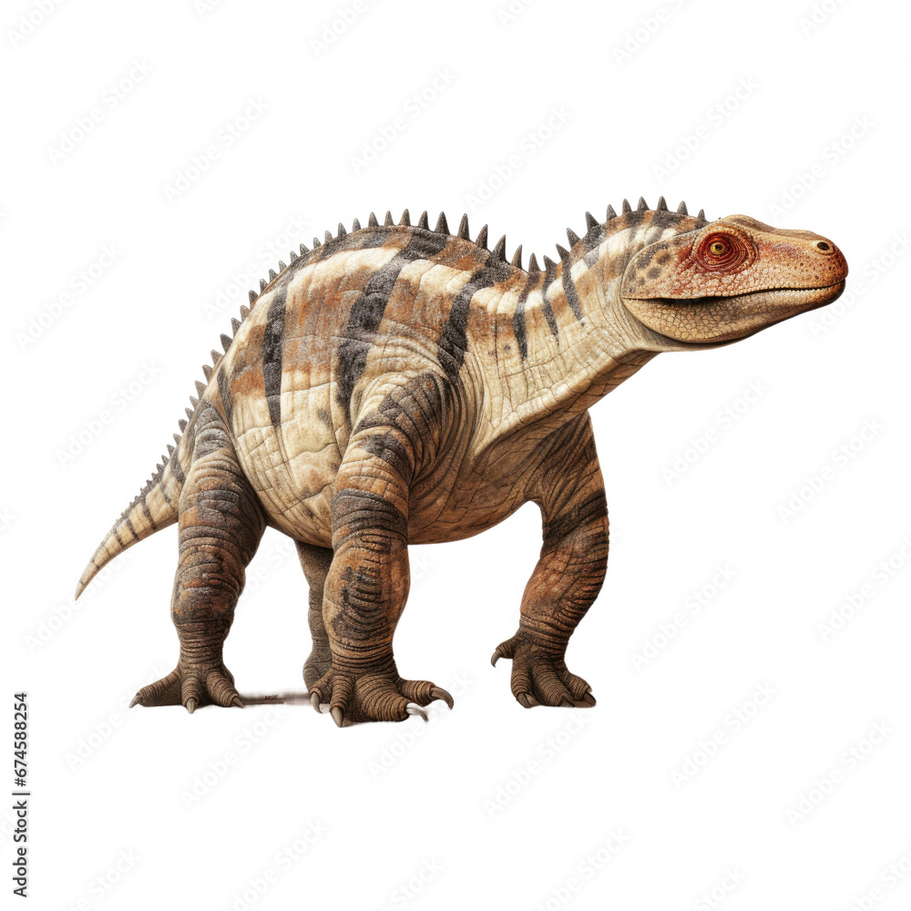 Fototapeta premium Amargasaurus in a Realistic Setting, on transparent background